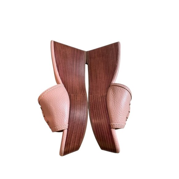 Tory Burch Women’s Wedge Slide Sandals – Size 6.5 – Light Pink Leather - Picture 3 of 6